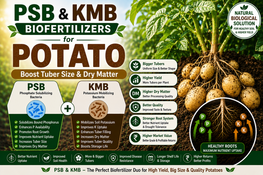 Supercharging Potato Yields: How PSB & KMB Biofertilizers Drive Tuber Initiation, Uniform Sizing, Dry Matter, and Specific Gravity