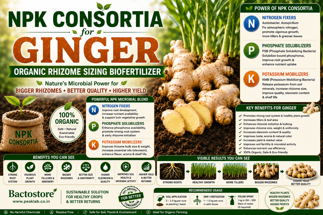 Maximizing Rhizome Weight, Oleoresin Potency, and Soft-Rot Resilience in Export Ginger via High-CFU NPK Bio-Consortia Soil Fertigation