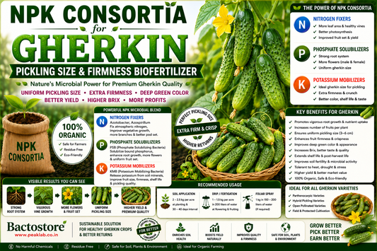 Maximizing Pickling Fruit Uniformity, Firmness, L/D Ratio, and Crispness in Export Gherkins via High-CFU NPK Bio-Consortia Soil Fertigation