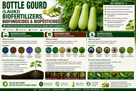 Bottle Gourd (Lauki) Biofertilizers, Biofungicides & Biopesticides for Higher Yield and Superior Fruit Quality
