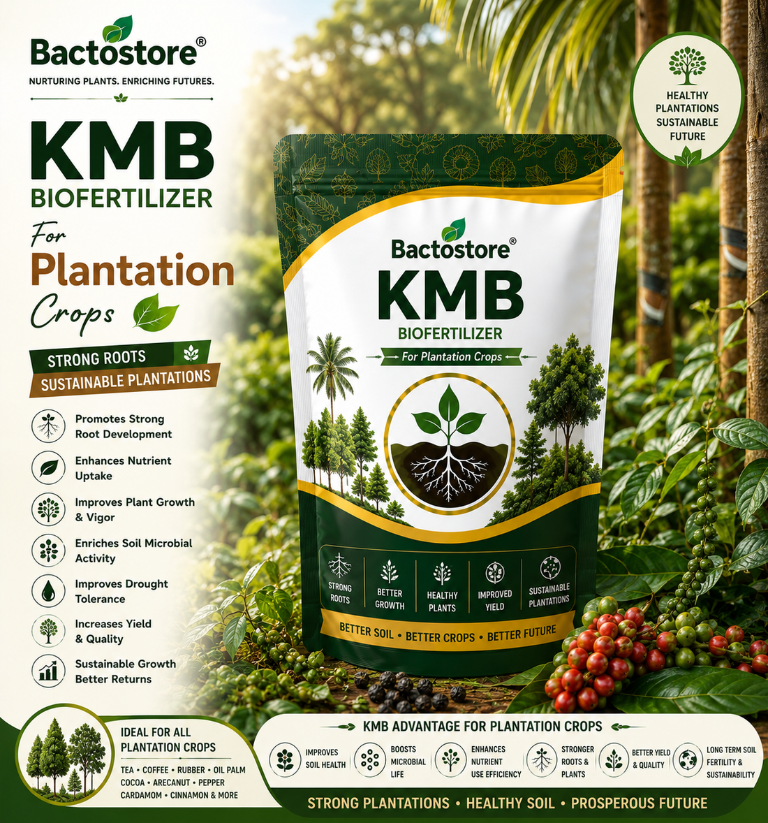 KMB biofertilizer for plantation crops