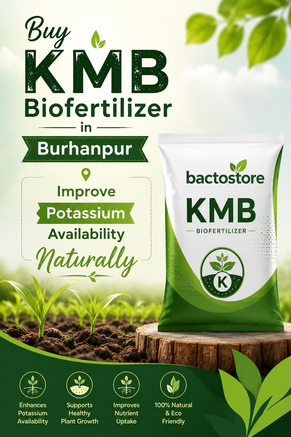 Buy KMB Biofertilizer in Burhanpur – Improve Potassium Availability Naturally