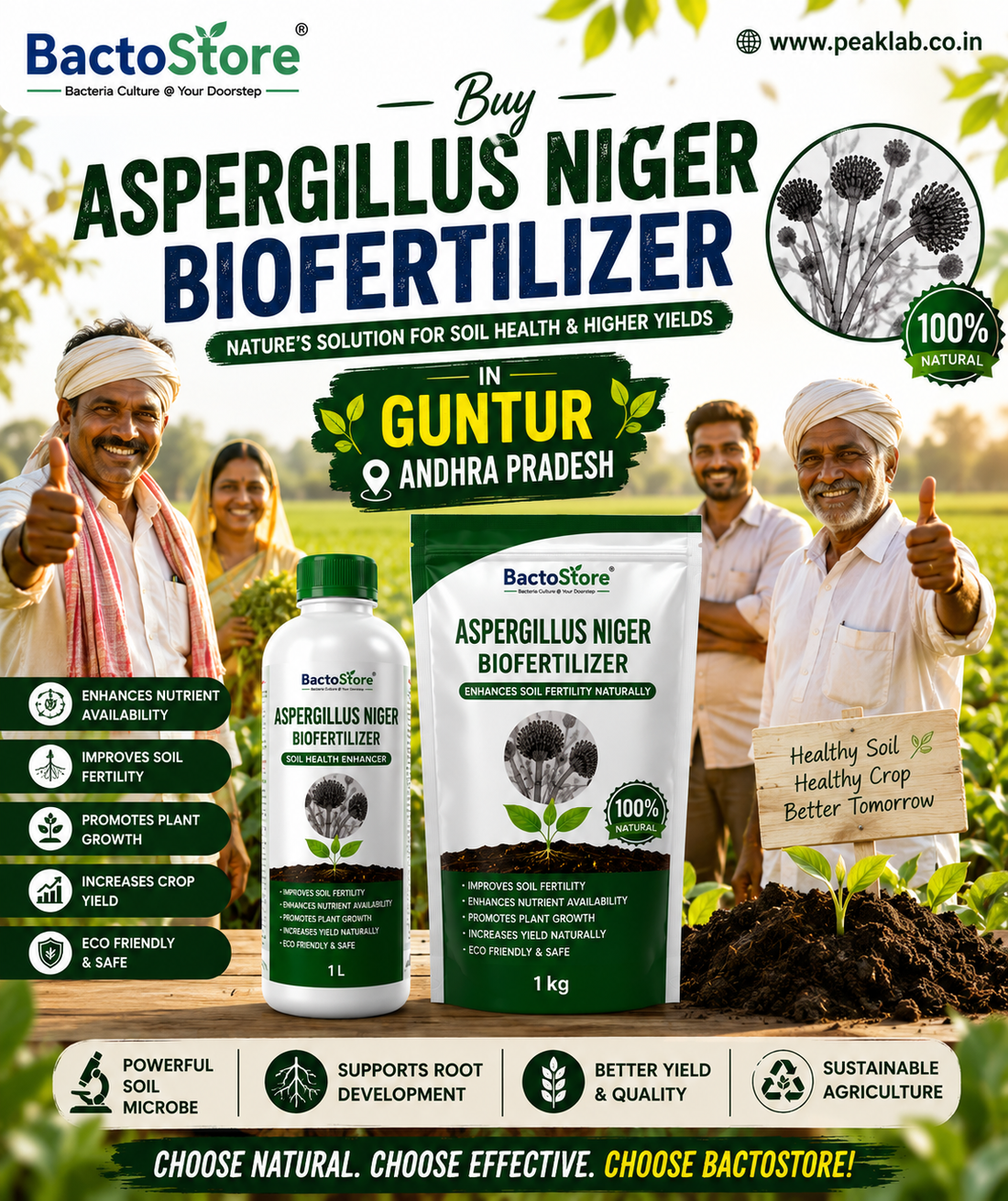 Buy Aspergillus Niger Biofungicide  in Guntur Andhra Pradesh