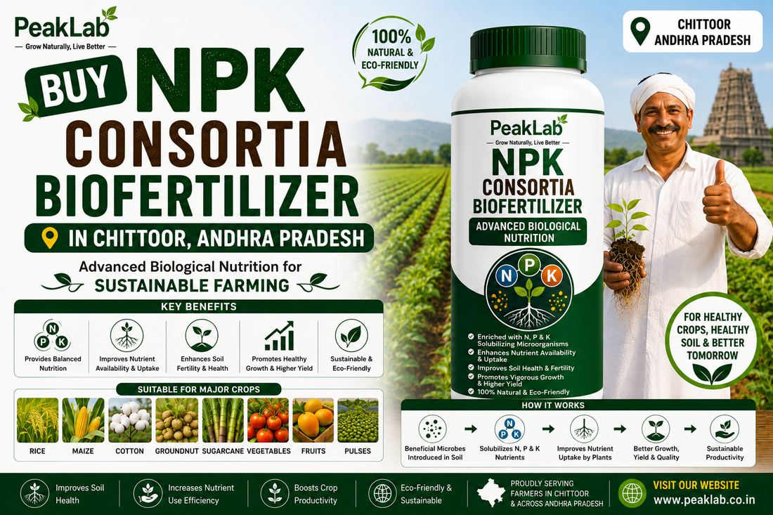 Buy NPK Consortia Biofertilizer in Chittoor Andhra Pradesh – Advanced Biological Nutrition for Sustainable Farming