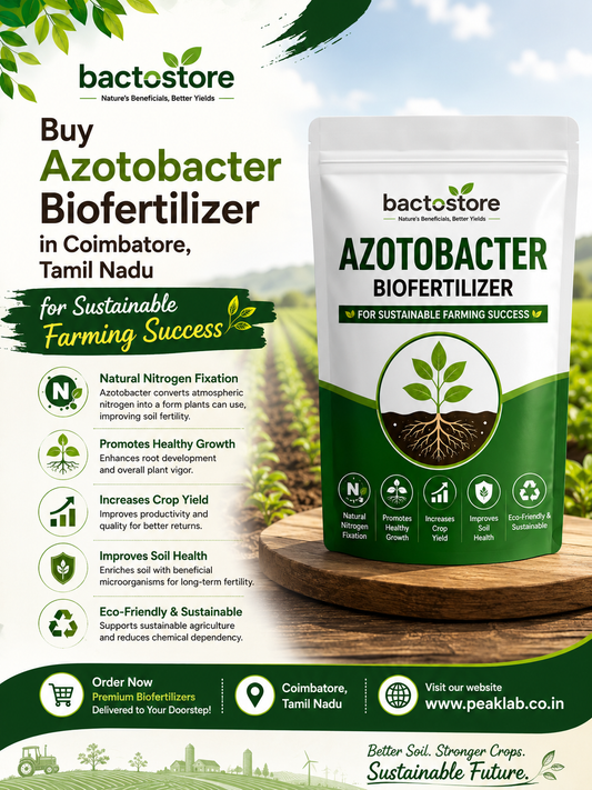 Buy Azotobacter Biofertilizer in Coimbatore, Tamil Nadu for Sustainable Farming Success