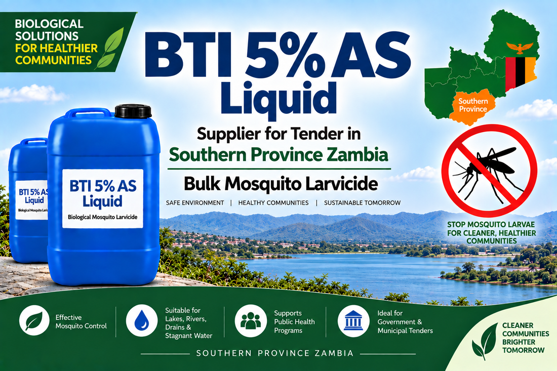 BTI 5% AS Liquid Supplier for Tender in Southern Province Zambia | Bulk Mosquito Larvicide