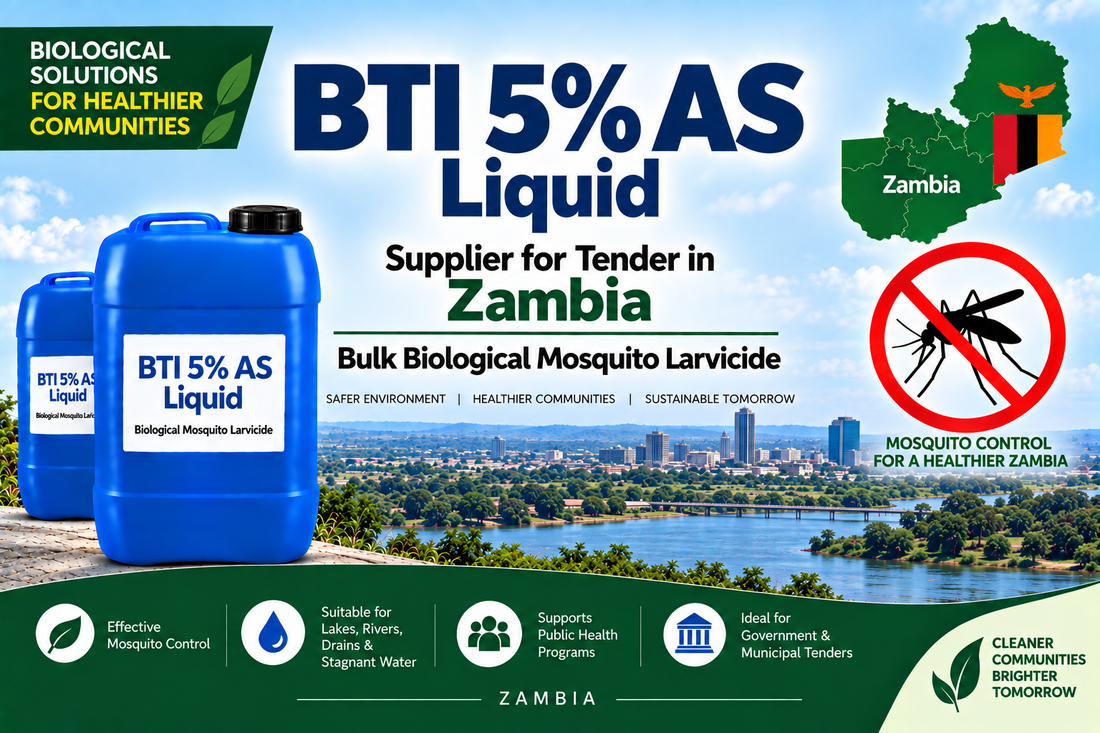 BTI 5% AS Liquid Supplier for Tender in Zambia | Bulk Biological Mosquito Larvicide