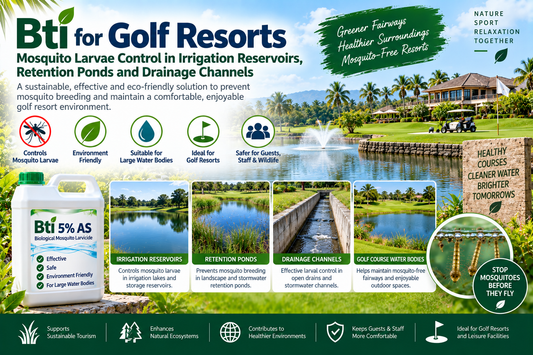 Bti for Golf Resorts: Mosquito Larvae Control in Irrigation Reservoirs, Retention Ponds and Drainage Channels