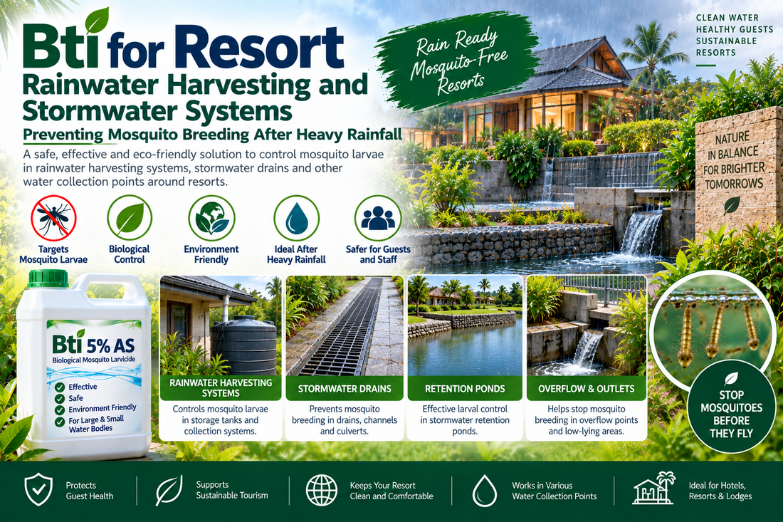 Bti for Resort Rainwater Harvesting and Stormwater Systems: Preventing Mosquito Breeding After Heavy Rainfall