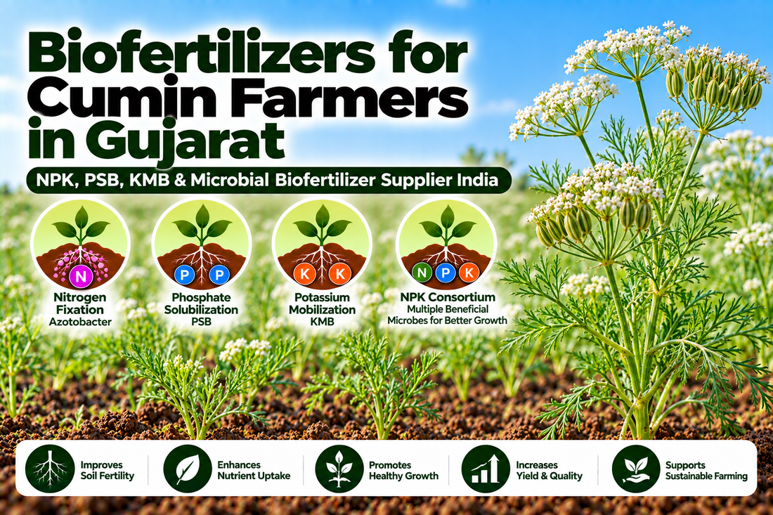 Biofertilizers for Cumin Farmers in Gujarat | NPK, PSB, KMB & Microbial Biofertilizer Supplier India