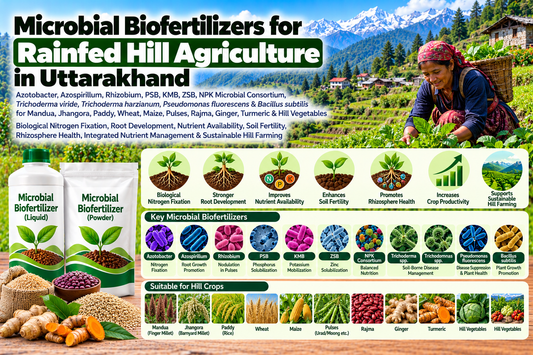 Microbial Biofertilizers for Rainfed Hill Agriculture in Uttarakhand | Liquid & Powder Biofertilizer Manufacturer, Wholesale & Bulk Supplier India