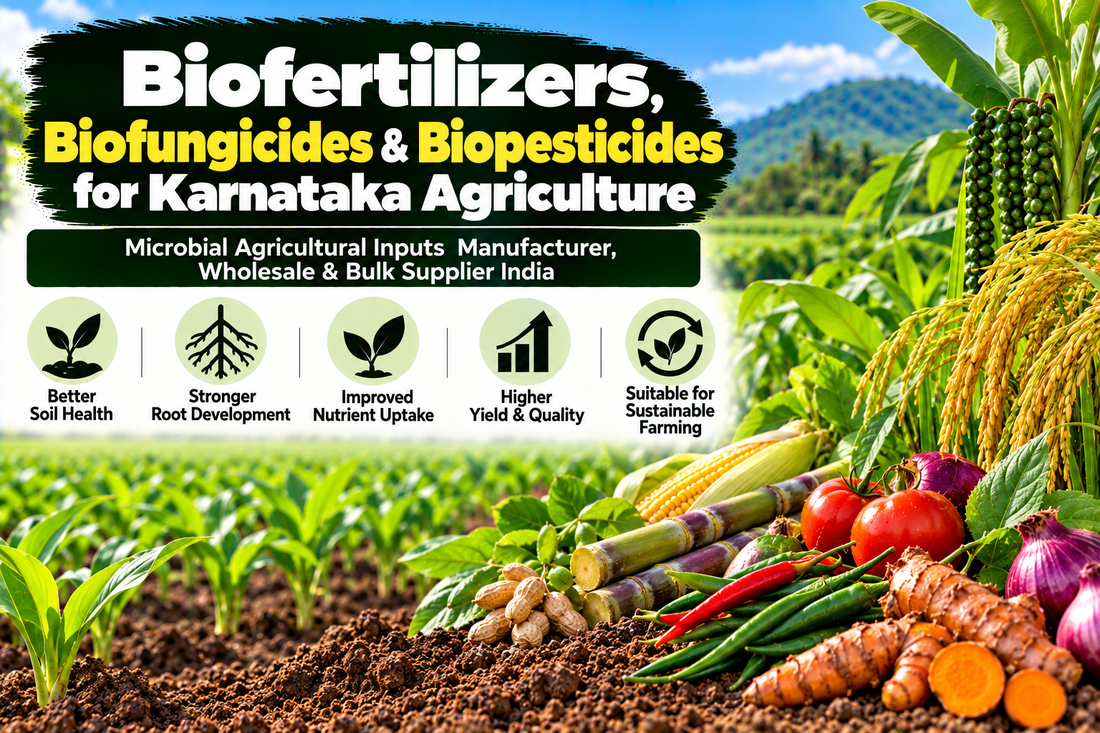 Biofertilizers, Biofungicides & Biopesticides for Karnataka Agriculture | Microbial Agricultural Inputs Manufacturer, Wholesale & Bulk Supplier India