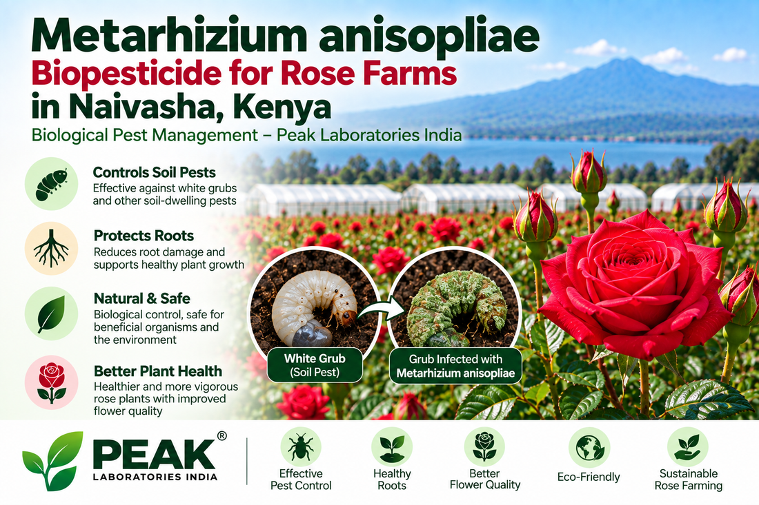 Metarhizium anisopliae Biopesticide for Rose Farms in Naivasha, Kenya | Biological Pest Management – Peak Laboratories India