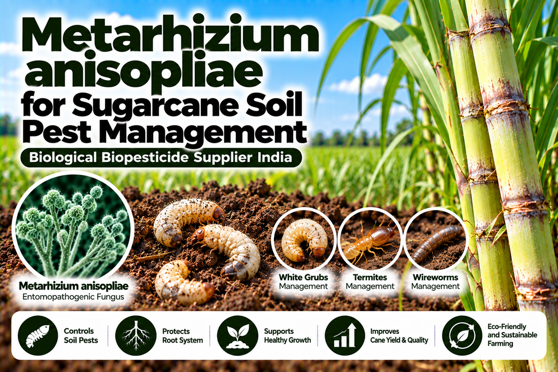 Metarhizium anisopliae for Sugarcane Soil Pest Management | Biological Biopesticide Supplier India
