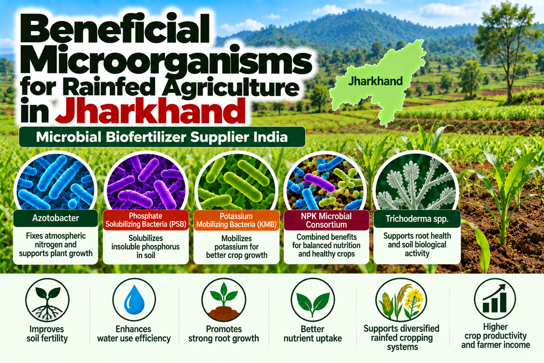 Beneficial Microorganisms for Rainfed Agriculture in Jharkhand | Microbial Biofertilizer Supplier India