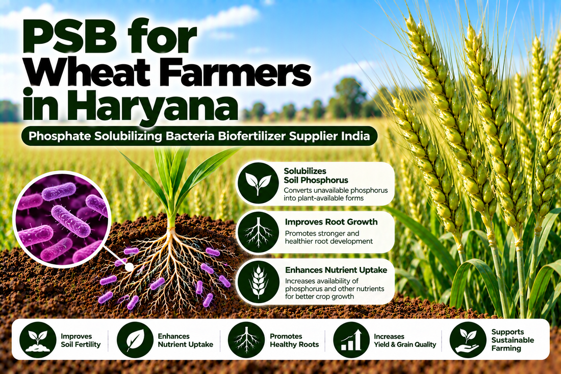 PSB for Wheat Farmers in Haryana | Phosphate Solubilizing Bacteria Biofertilizer Supplier India
