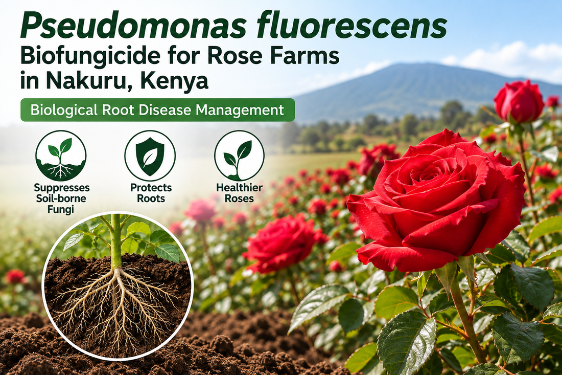 Pseudomonas fluorescens Biofungicide for Rose Farms in Nakuru, Kenya | Biological Root Disease Management | Peak Laboratories India