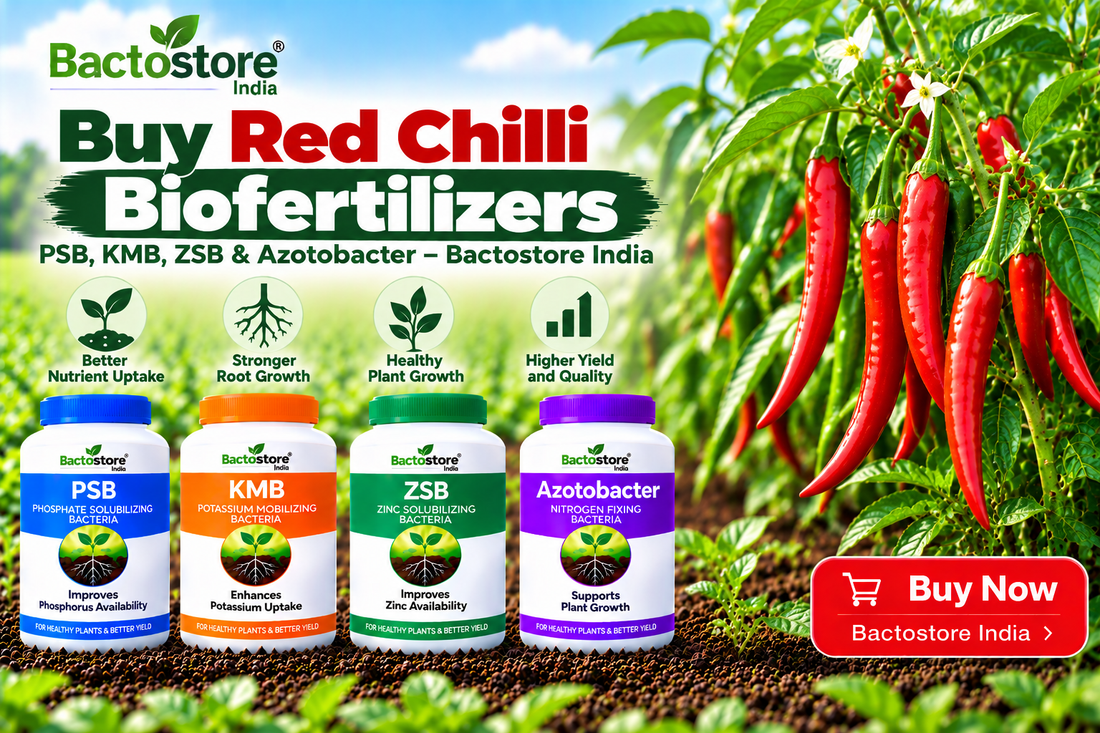 Buy Red Chilli Biofertilizers | PSB, KMB, ZSB & Azotobacter – Bactostore India