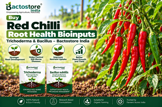 Buy Red Chilli Root Health Bioinputs | Trichoderma & Bacillus – Bactostore India