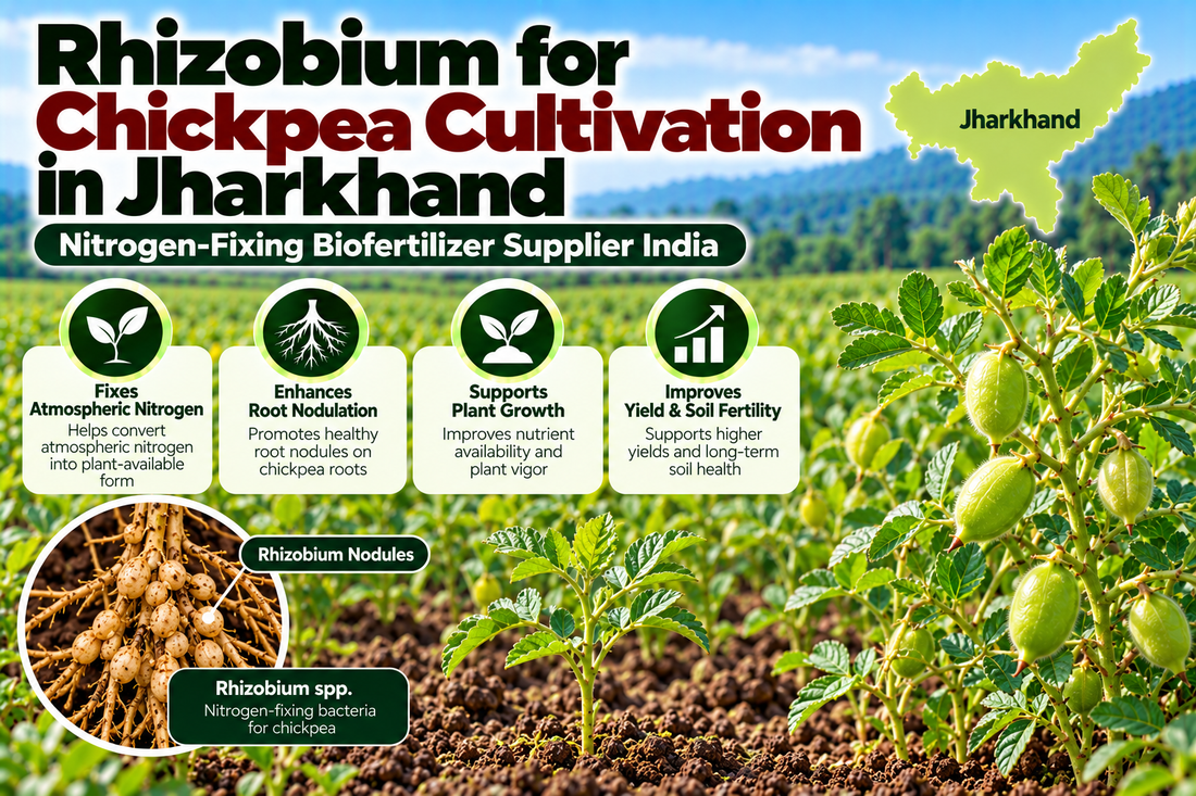 Rhizobium for Chickpea Cultivation in Jharkhand | Nitrogen-Fixing Biofertilizer Supplier India