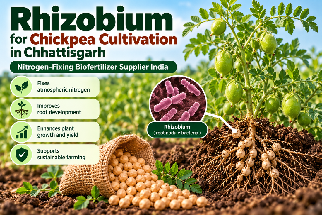 Rhizobium for Chickpea Cultivation in Chhattisgarh | Nitrogen-Fixing Biofertilizer Supplier India