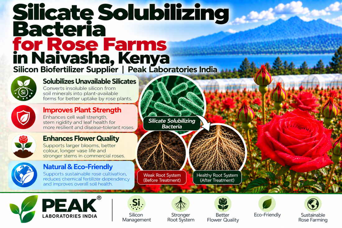 Silicate Solubilizing Bacteria for Rose Farms in Naivasha, Kenya | Silicon Biofertilizer Supplier | Peak Laboratories India