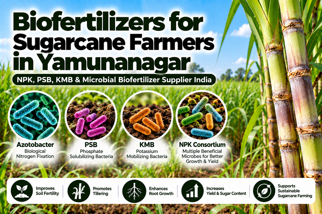Biofertilizers for Sugarcane Farmers in Yamunanagar | NPK, PSB, KMB & Microbial Biofertilizer Supplier India