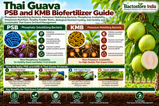 Thai Guava PSB and KMB Biofertilizer Guide | Phosphate Solubilizing Bacteria, Potassium Mobilizing Bacteria, Phosphorus Availability, Potassium Nutrition, Healthy Feeder Roots, Biological Nutrient Cycling, Soil Fertility