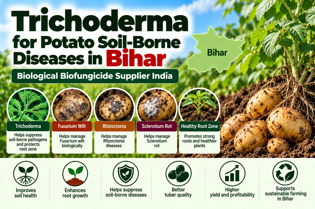 Trichoderma for Potato Soil-Borne Diseases in Bihar | Biological Biofungicide Supplier India