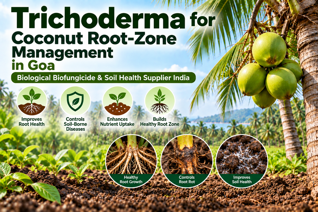 Trichoderma for Coconut Root-Zone Management in Goa | Biological Biofungicide & Soil Health Supplier India