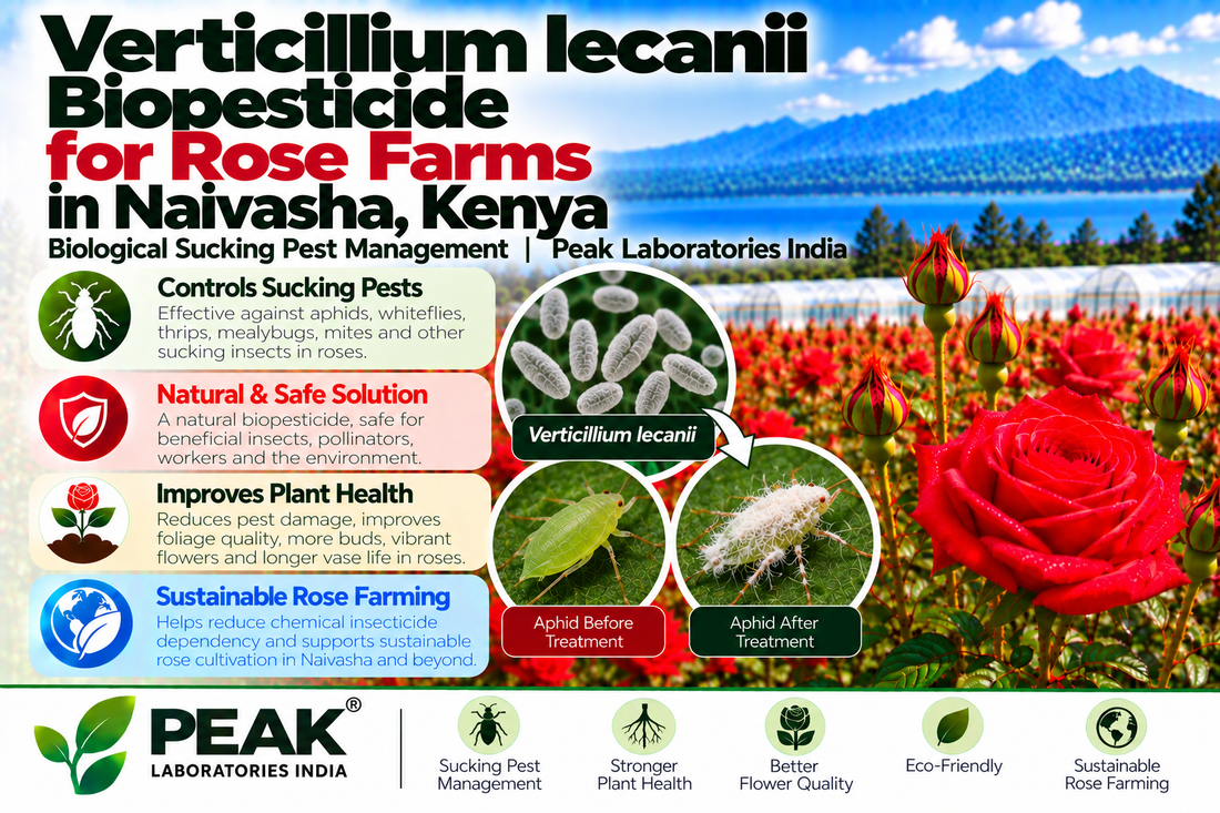 Verticillium lecanii Biopesticide for Rose Farms in Naivasha, Kenya | Biological Sucking Pest Management | Peak Laboratories India