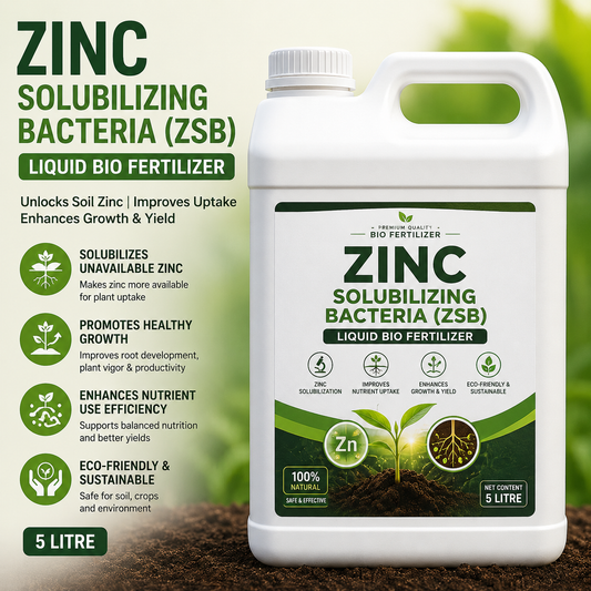 5 Litre Zinc Solubilizing Bacteria (ZSB) Liquid Bio Fertilizer