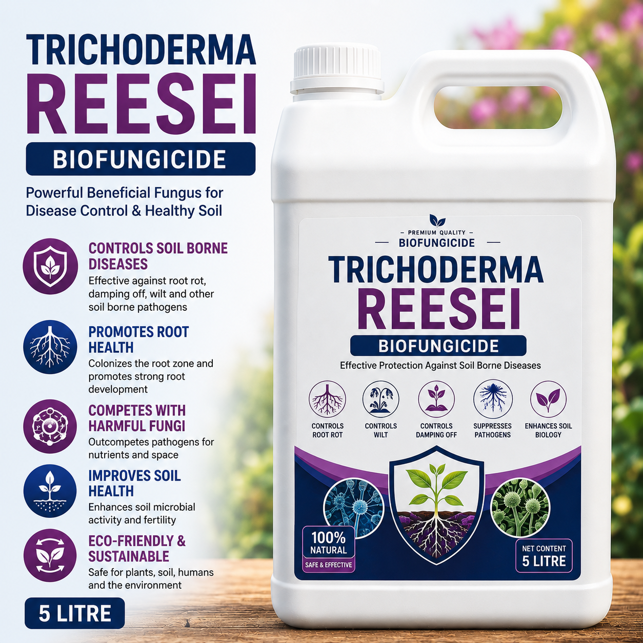5 Litre Trichoderma Reesei Liquid Bio Fungicide
