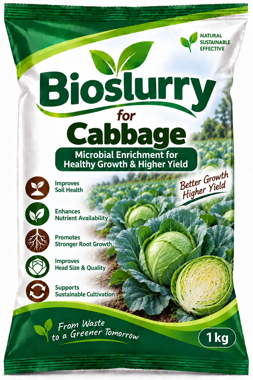 Bioslurry for Cabbage