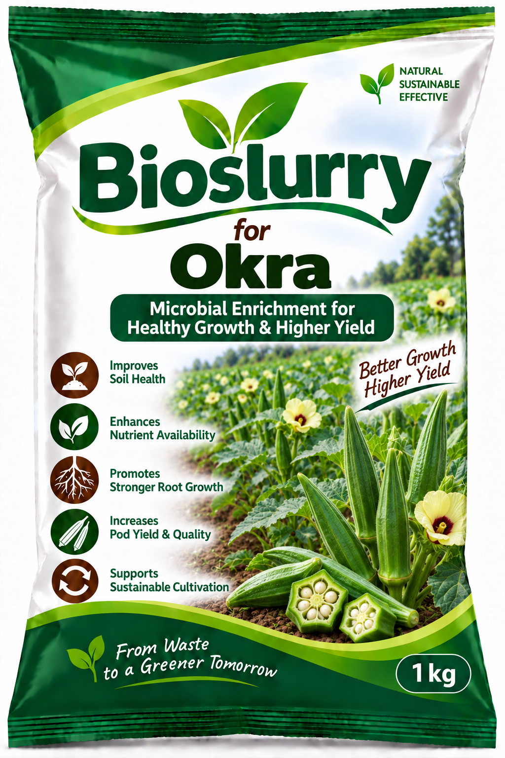 Bioslurry for Okra