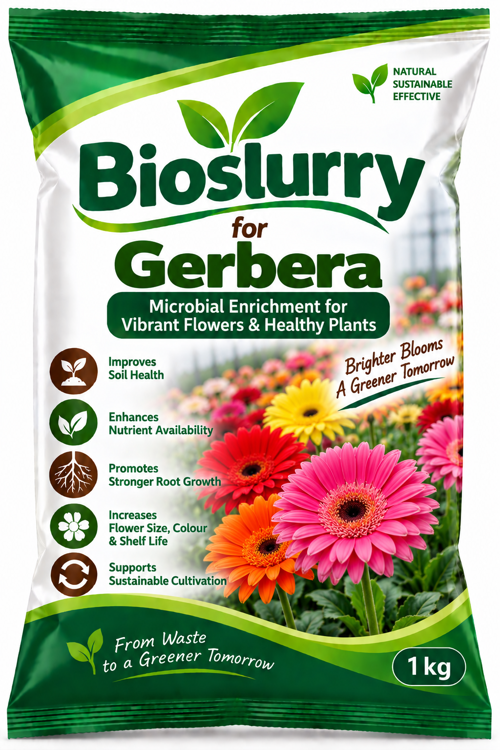 Bioslurry for Gerbera