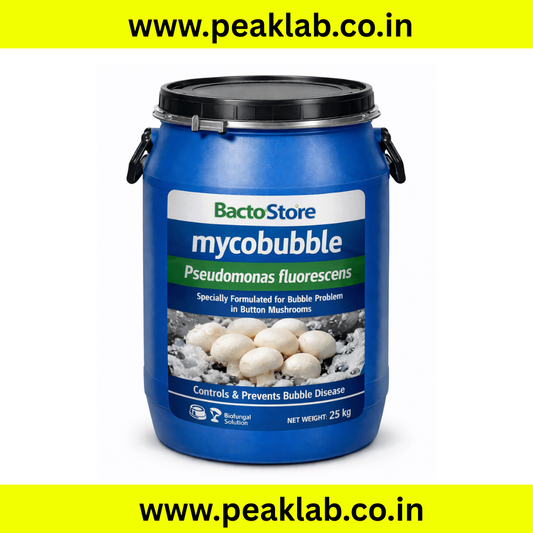 Mycobubble – Commercial-Scale Biological Control for Wet Bubble Disease in Button Mushroom (25 kg Drum)