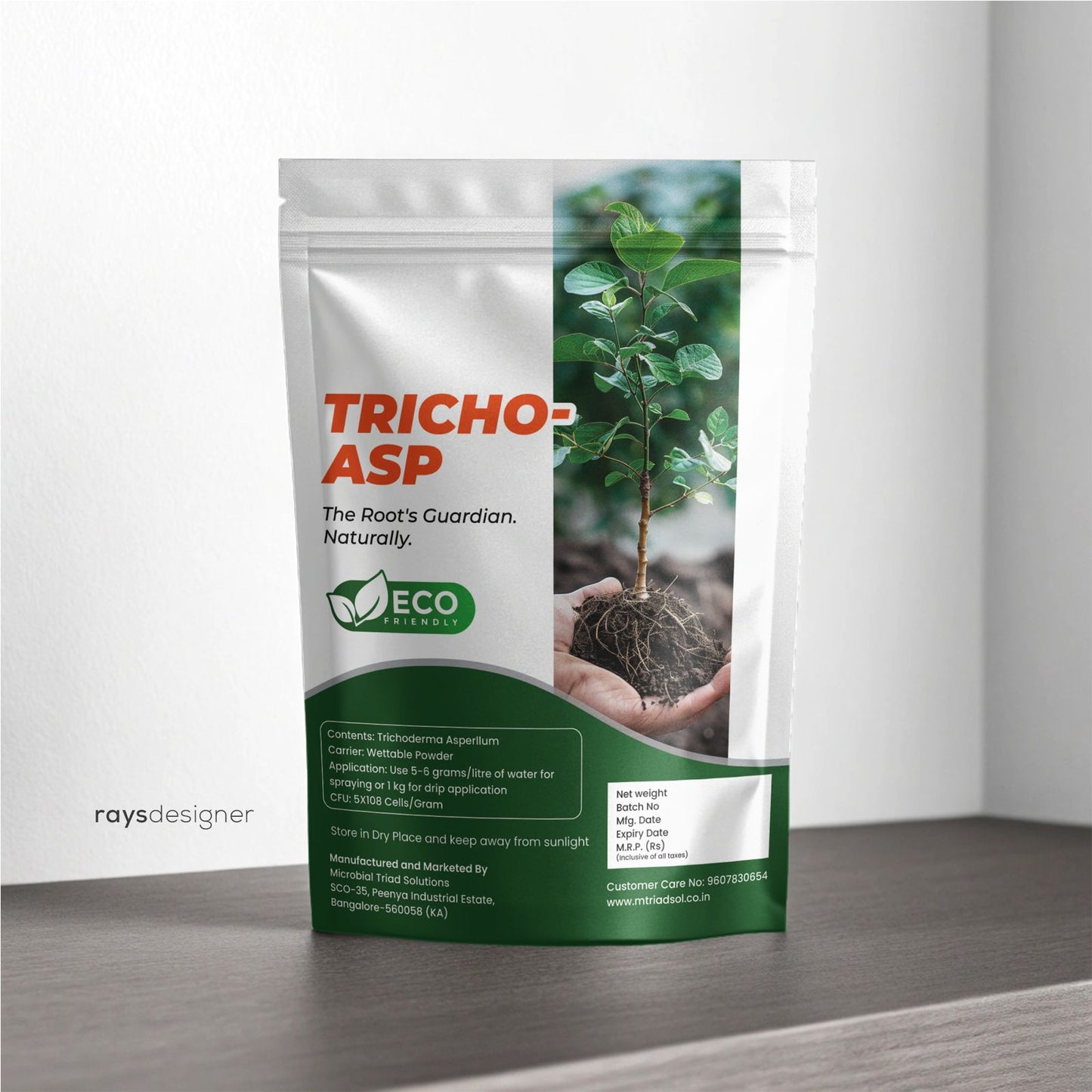 TRICHO-ASP Trichoderma Asperllum 1 Kg Packet talc based powder