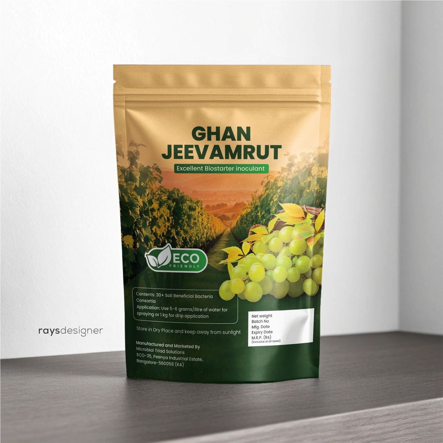 Ghan Jeevamrut 1 Kg Packet | 30+Soil Beneficial Bacterial Consortium